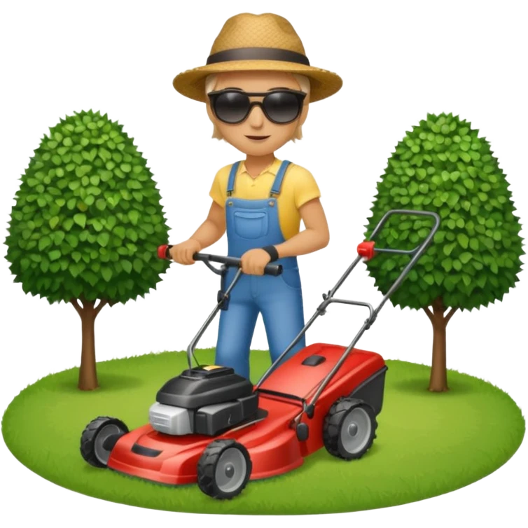 mowing the yard emoji