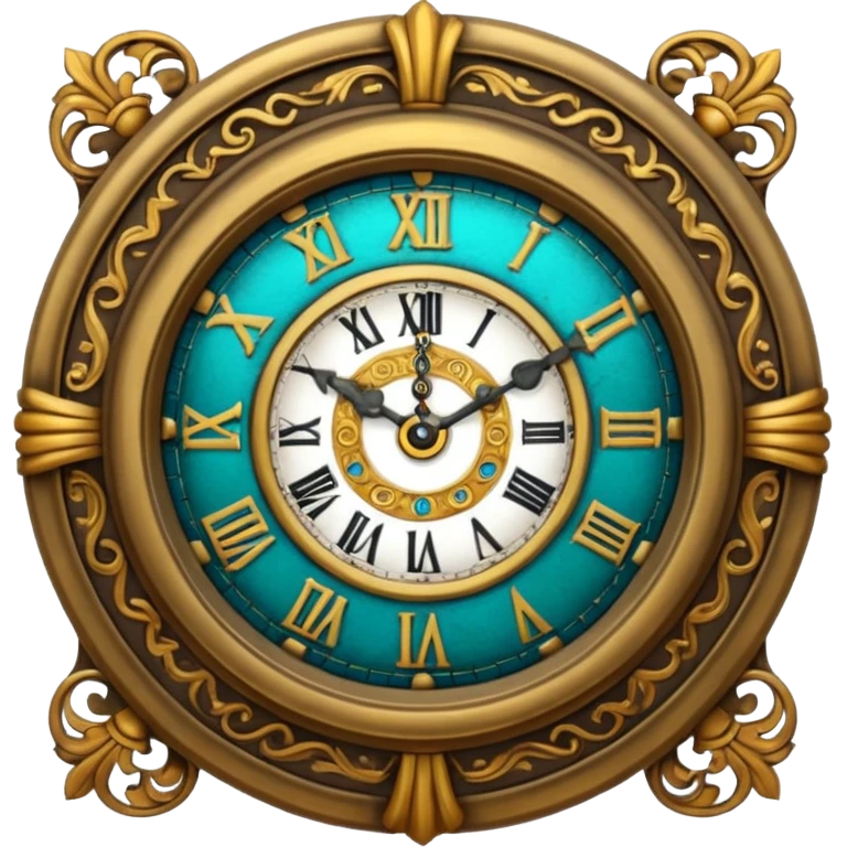 ancient colorful clock emoji