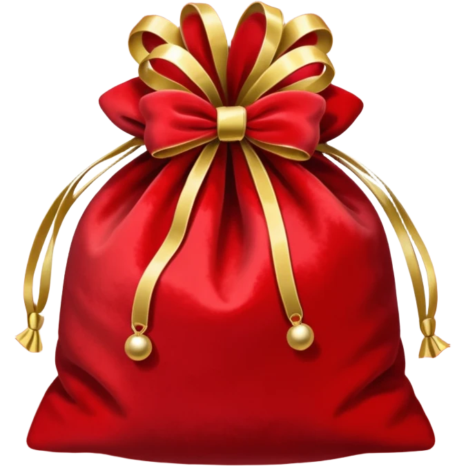 red christmas bag  emoji