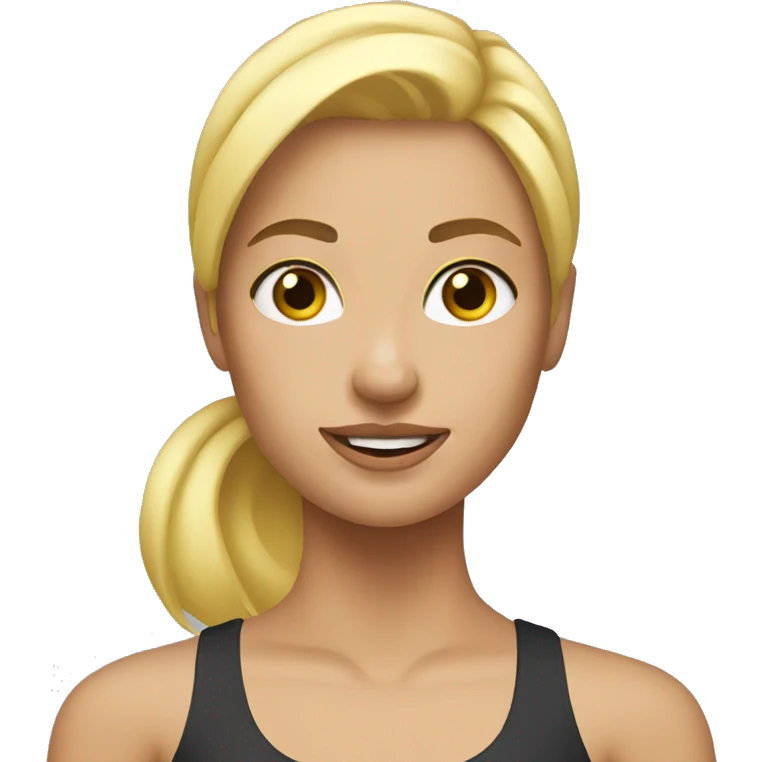 Blonde gym girl emoji