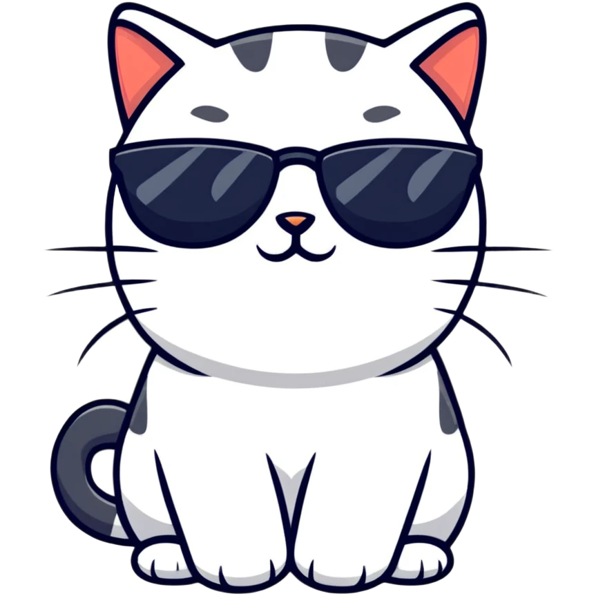cat wearing sunglasses emoji