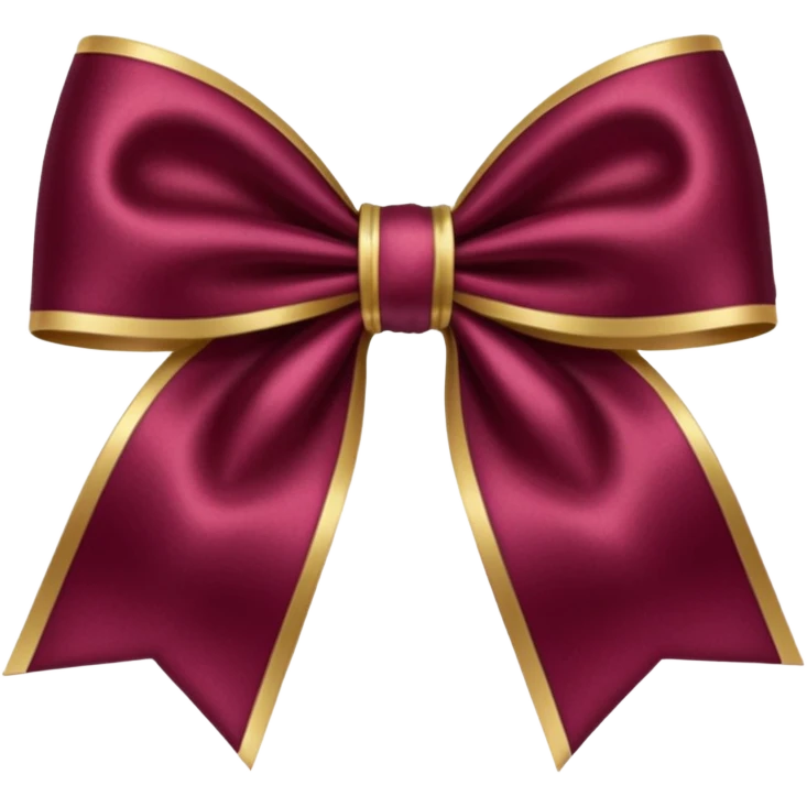 Burgundy sparkling bow emoji