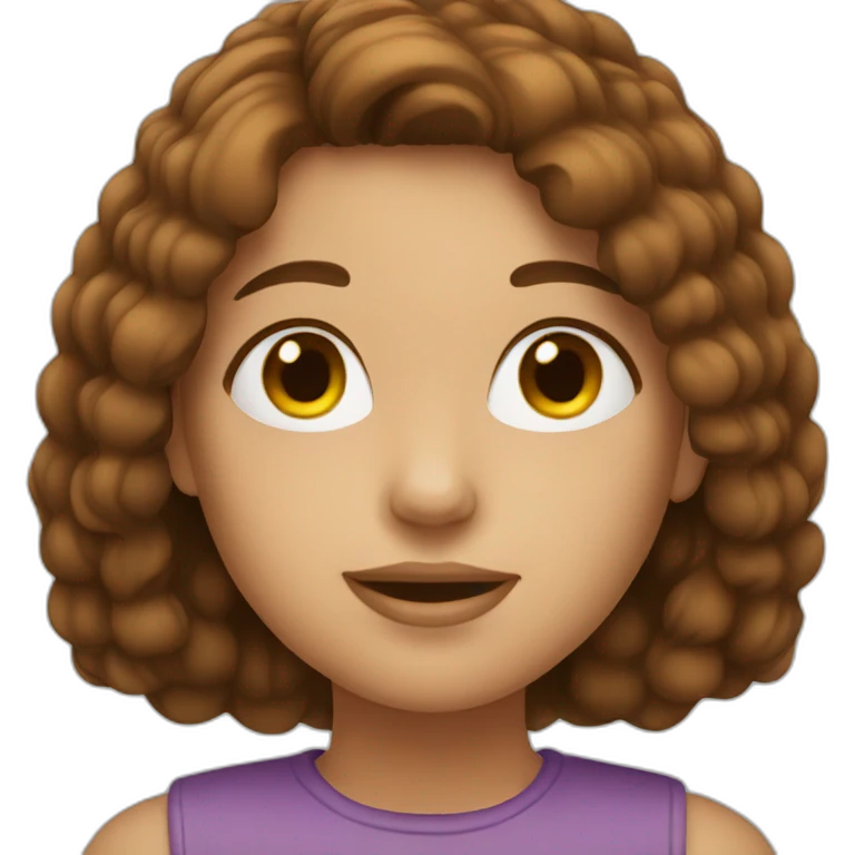girl with brown hair emoji