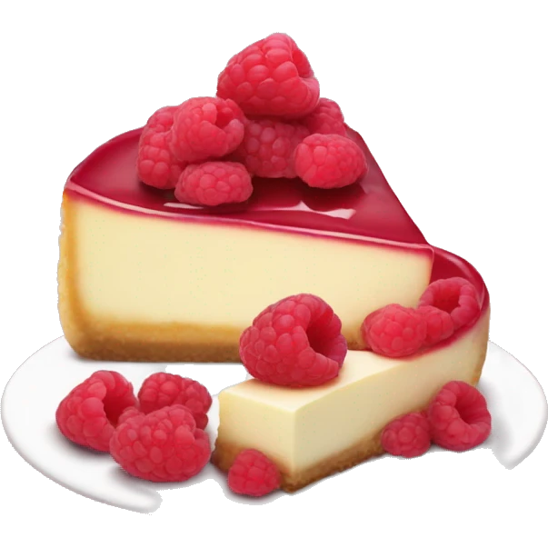 cheesecake with raspberries  emoji