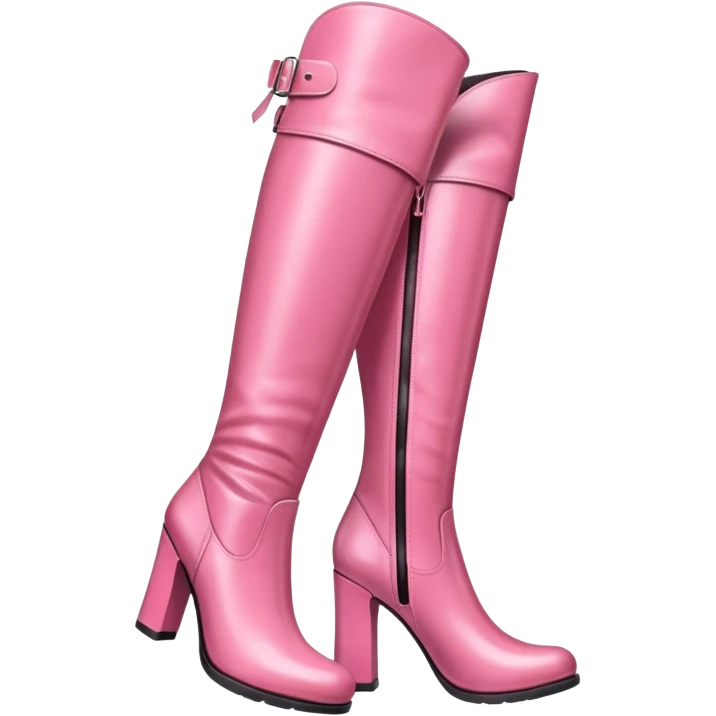 A pair of knee high pink boots emoji