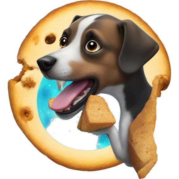 dog eats galaxy emoji