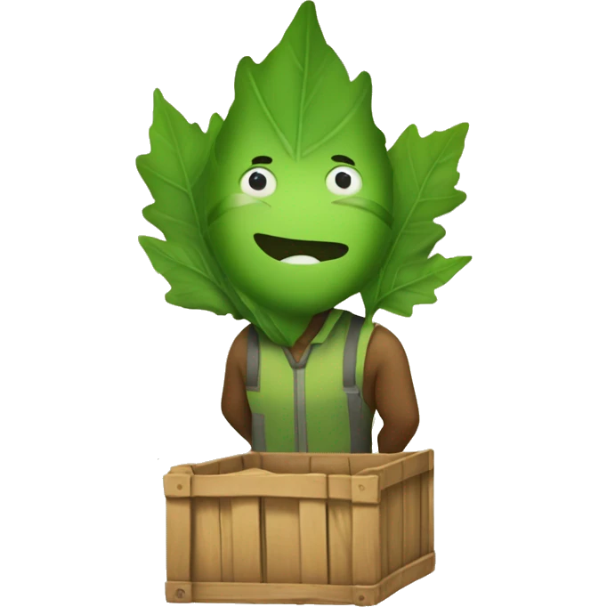 crate a pic of a leaf man. emoji