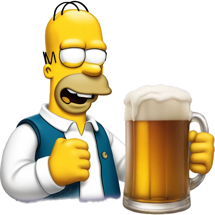 Homer Simpson beer emoji