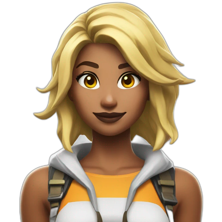 Fortnite girl blonde Halloween emoji