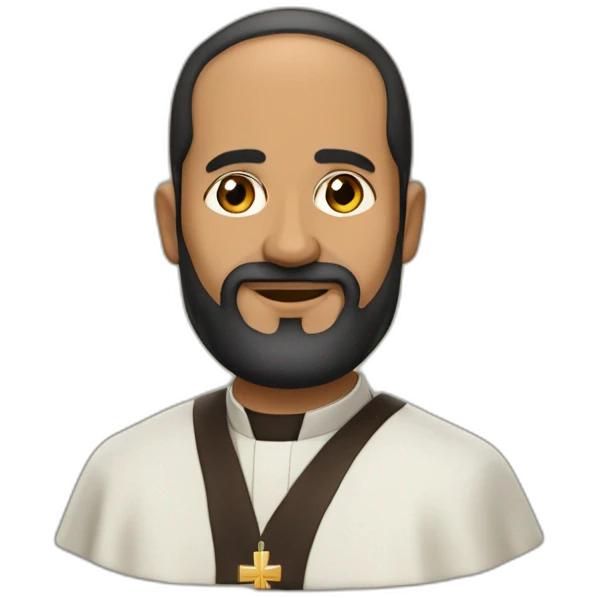 Sacerdote Luis Variara con sotana negrasin barba emoji