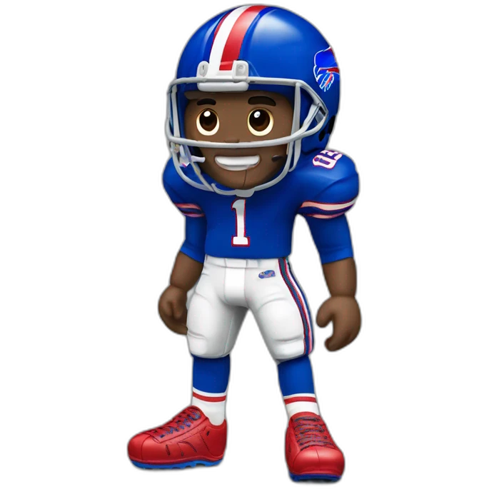 buffalo bills quarterback with striped socks emoji