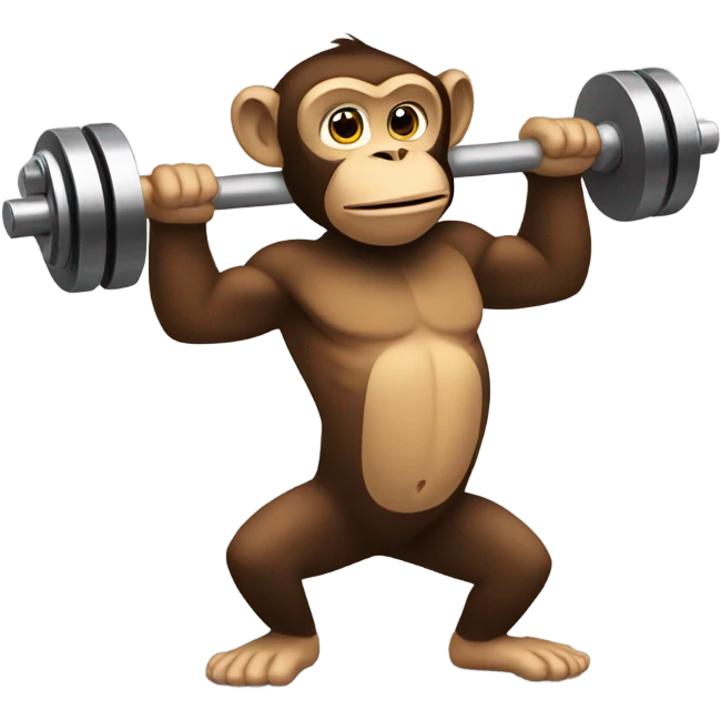 Monkey lifting weights  emoji
