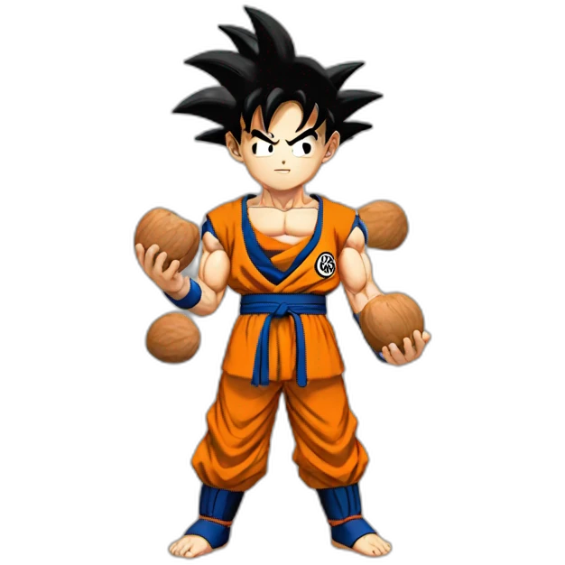 goku holding nuts HI emoji