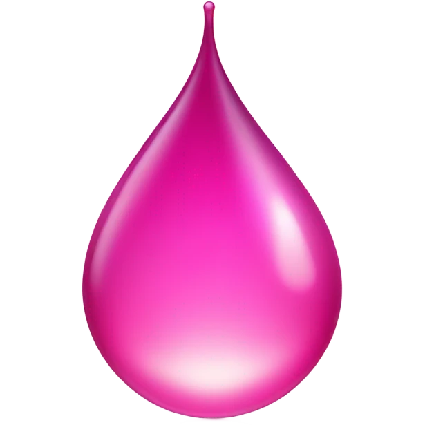 Magic pink water drop emoji