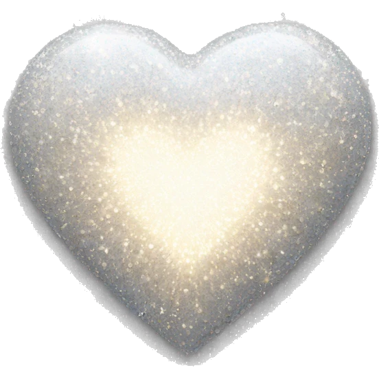 White sparkley heart emoji