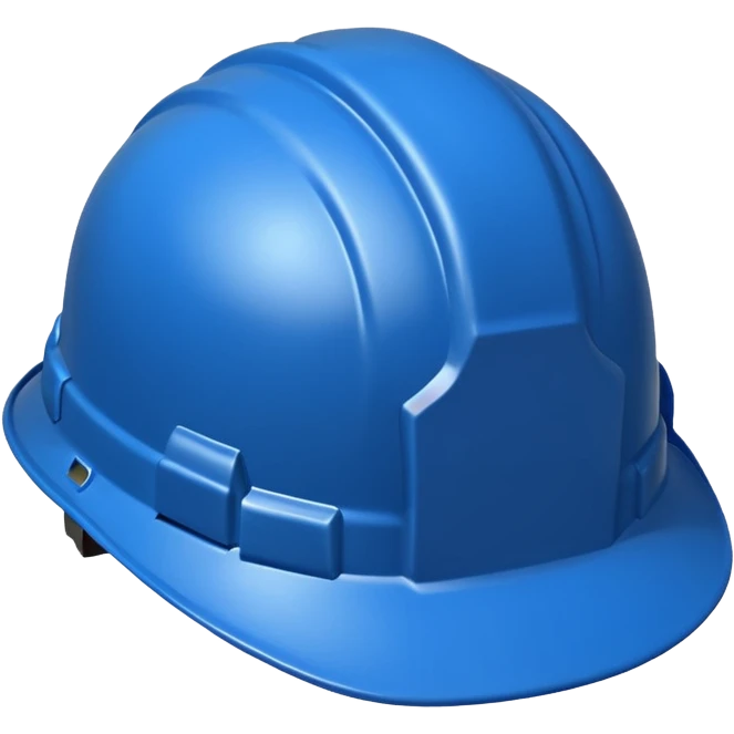 Blue evil hard hat  emoji