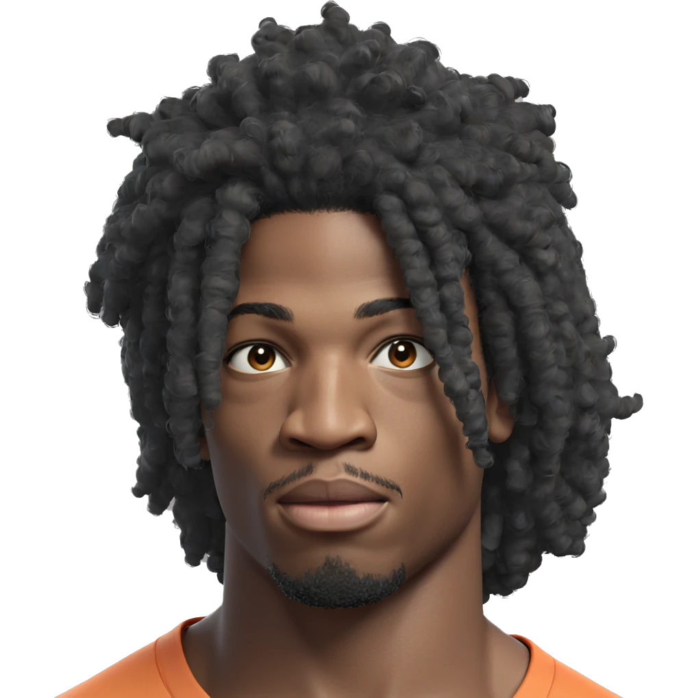 realistic portrait of male afro emoji