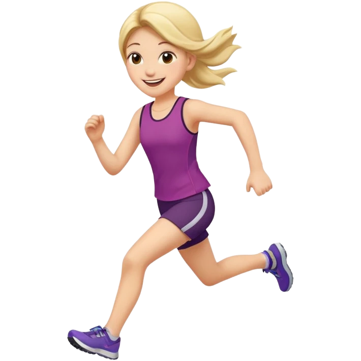 run behind girl emoji