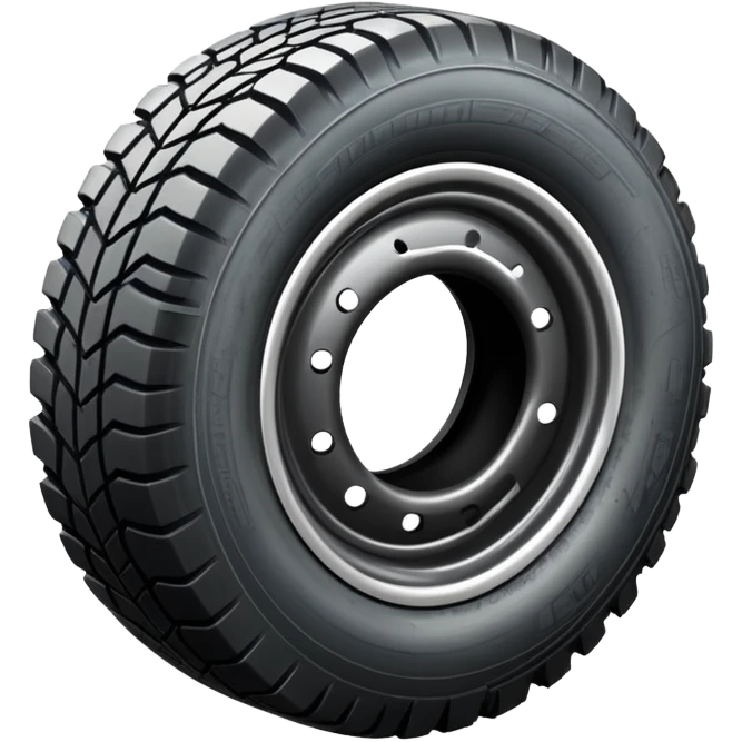 car tire with treads emoji