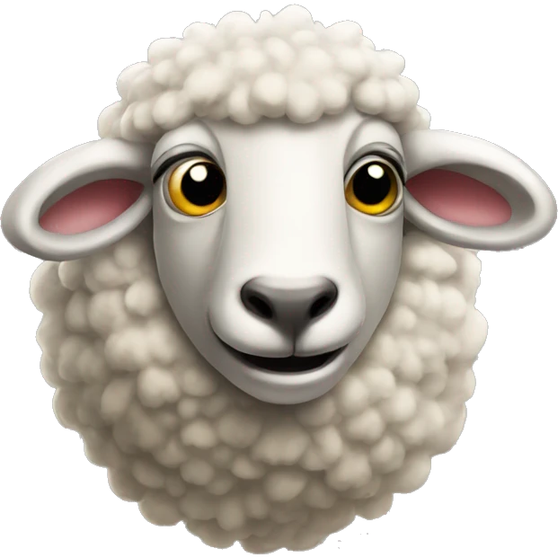 Freaky sheep emoji