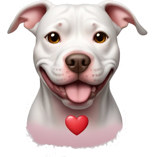 happy pitbull with heart eyes  emoji