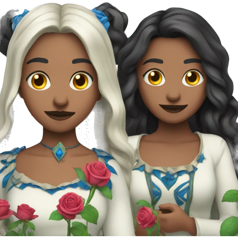 Las tías de Maléfica la rosa la verde y la azul emoji