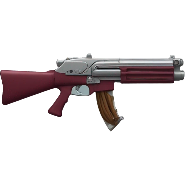 cool detailed burgundy longer gun emoji