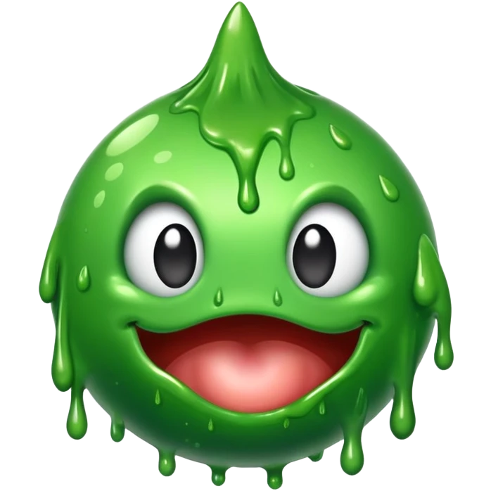 slimy green goo ball emoji