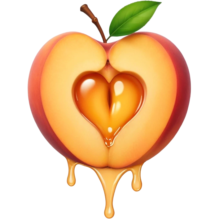 gaping hole leaking peach emoji