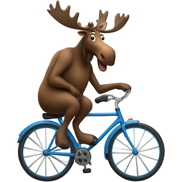 Moose riding a bike emoji