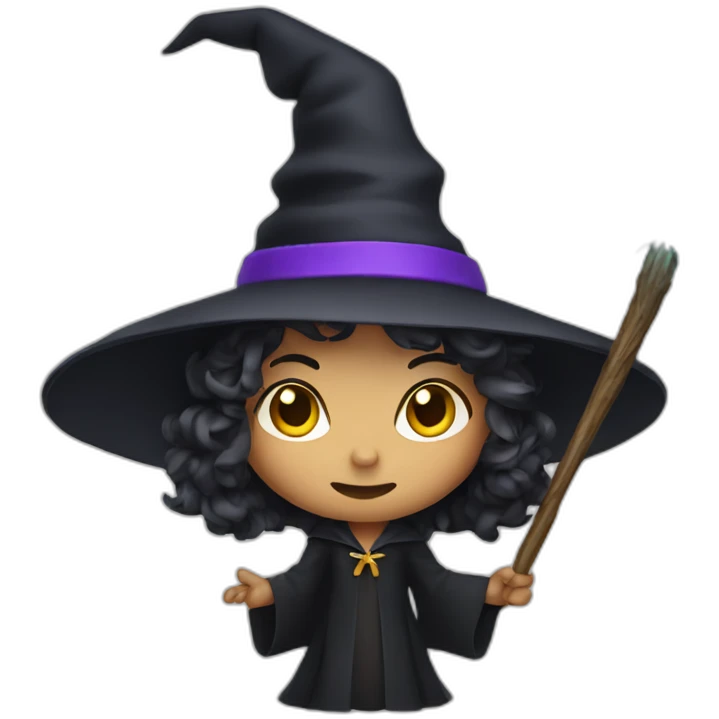 A witch holding a wand emoji