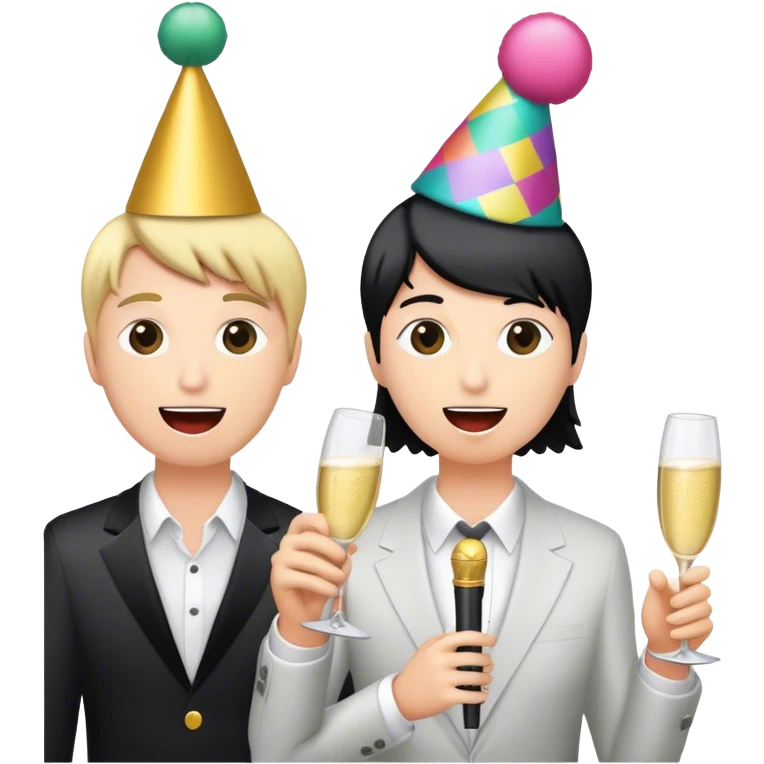 Friends at karaoke emoji