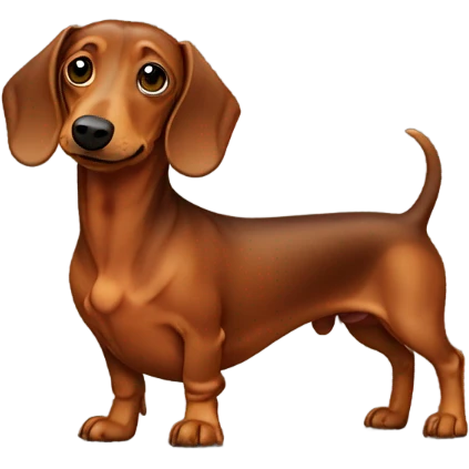A Brown dachshund emoji