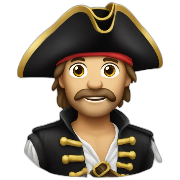 pirate holding a hat emoji