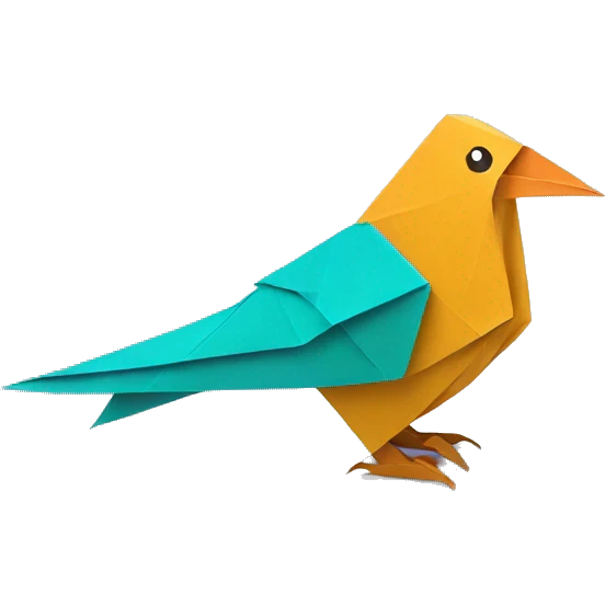 bird paper origami emoji