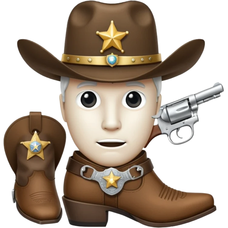 Please create me cowboy related emojies that are fully white! emoji