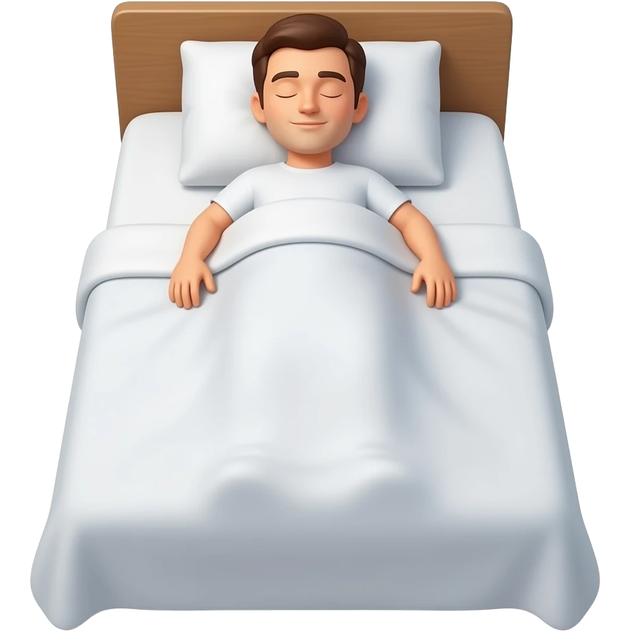 hombre acostado sale de su cama emoji