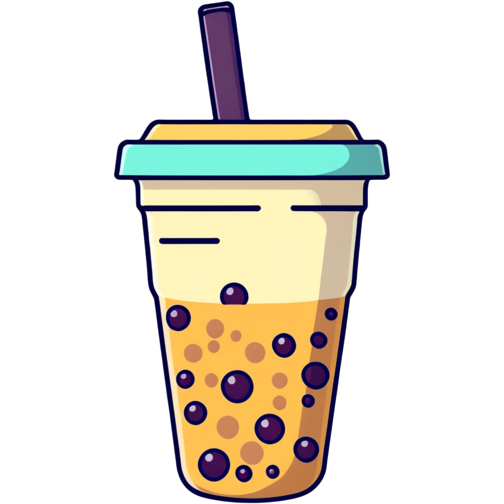Bubble tea with tapioca pearls emoji