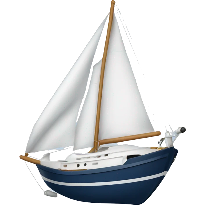 Sailboat with navy hull emoji