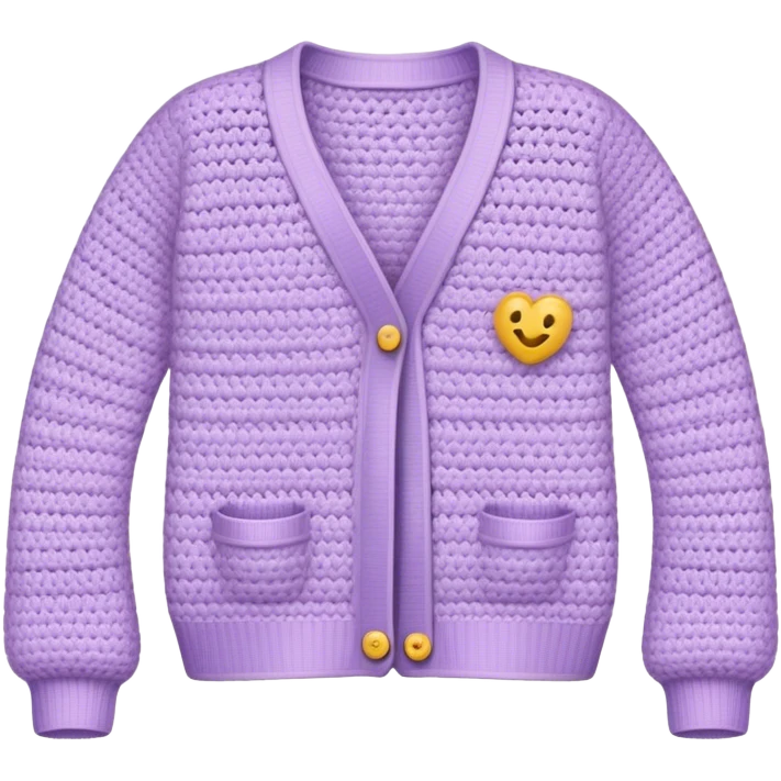 pastel purple crocheted cardigan emoji