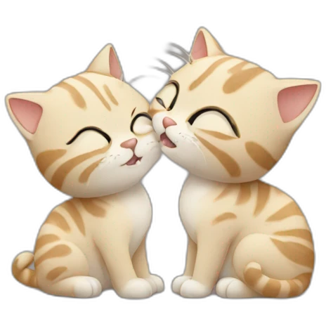 cats kissing emoji