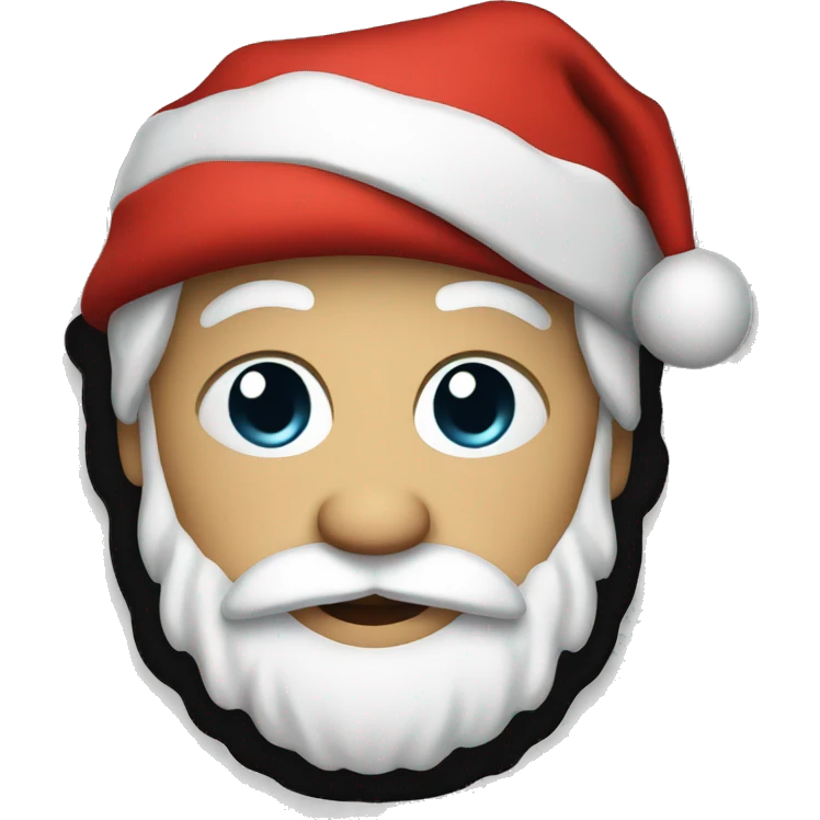 Santa with a black hat emoji