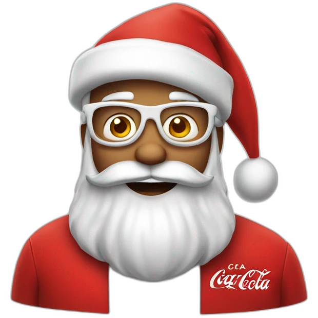 Santa with coca cola emoji