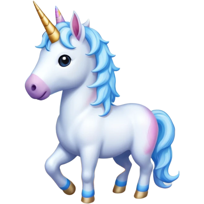 Unicorn on beach  emoji