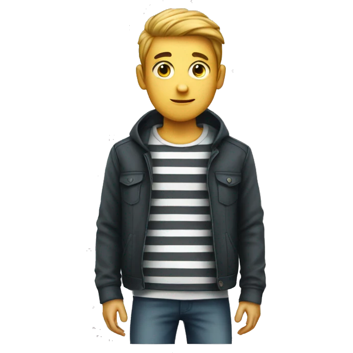 striped shirt boy thief emoji
