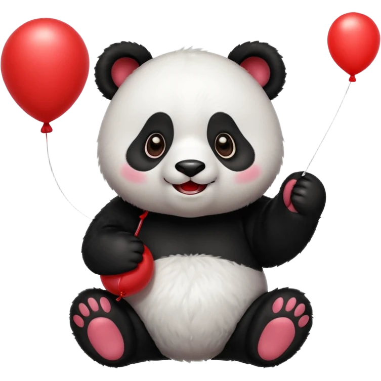 panda with balloon emoji