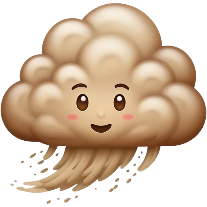 In the wind emoji
