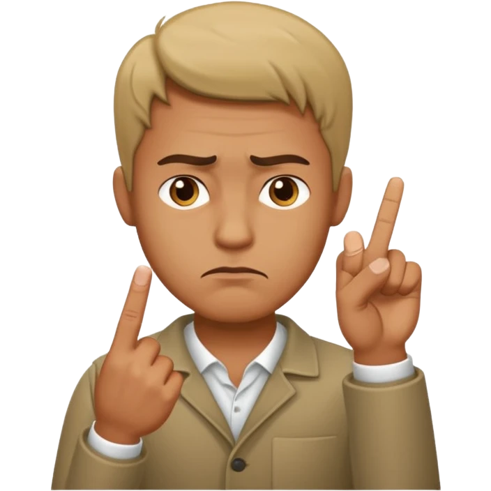 Man with reverse middle finger  emoji