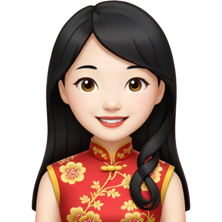 cheongsam girl, korean emoji