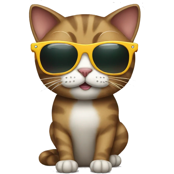 Cat with sunglasses emoji